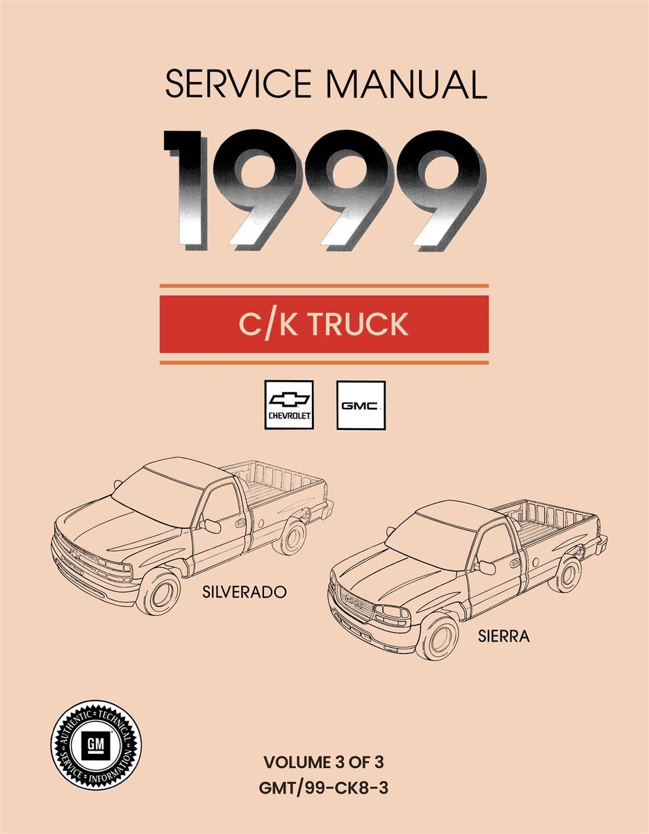 1999 Chevrolet Silverado & GMC Sierra Service Manual Jackson Automotive Products
