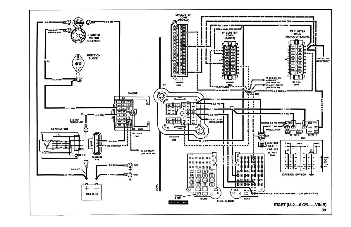 1989 Chevrolet S-10 Truck Electrical Diagnosis & Wiring Diagrams - 11x