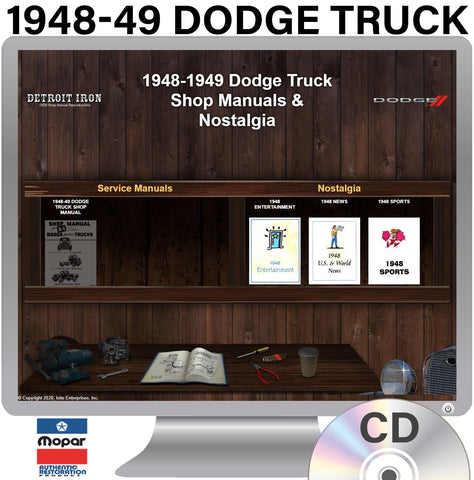 1948-49 Dodge Truck Shop Manual on CD