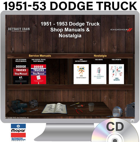 1951-53 Dodge Truck Shop Manual on CD