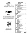 1986 Pontiac Fiero Service Manual