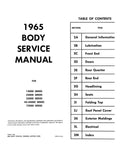 1965 Chevrolet, Chevelle, Chevy II Corvair Body Service Manual