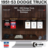 1951-53 Dodge Truck Shop Manual on USB