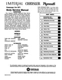 1971 Plymouth Chrysler Imperial Body Service Manual