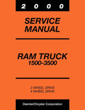2000 Dodge Ram Truck 1500 2500 3500 Service Manual
