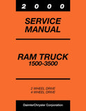 2000 Dodge Ram Truck 1500 2500 3500 Service Manual