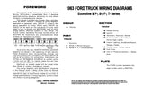 1963 Ford F-Series B T Series & Econoline P-Series Wiring Diagrams Manual 11x17