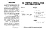 1963 Ford C CT H HT N & NT Series Truck Wiring Diagrams Manual 11x17 inch Bound