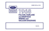1968 Falcon Fairlane Montego Wiring & Vacuum Diagrams Manual 11x17 in COMB Bound