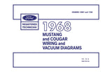 1968 Ford Cougar Mustang Wiring and Vacuum Diagrams Manual 11x17 inch COMB Bound