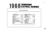 1968 Ford Car & Thunderbird Wiring & Vacuum Diagrams Manual 11x17 in COMB Bound
