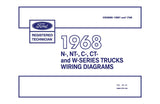 1968 Ford N NT C CT-Series & W-Series Truck Wiring Diagrams Manual - 11x17