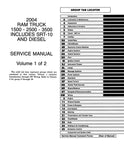 2004 Dodge DR Ram Truck 1500 2500 3500 Service Manual - Includes SRT-10 & Diesel