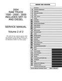 2004 Dodge DR Ram Truck 1500 2500 3500 Service Manual - Includes SRT-10 & Diesel