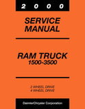 2000 Dodge Ram Truck 1500 2500 3500 Service Manual