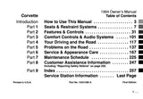 1994 Corvette Owner's Manual
