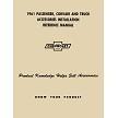 1961 Chevrolet Car and Truck Accessories Installation Reference Manual