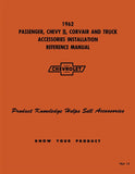 1962 Chevrolet Car and Truck Accessories Installation Reference Manual