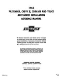 1962 Chevrolet Car and Truck Accessories Installation Reference Manual