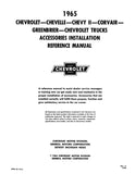 1965 Chevrolet Car and Truck Accessories Installation Reference Manual