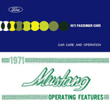 1971 Mustang Owner's Manual (includes Operating Features Supplement) - COLOR