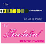 1971 Ford Thunderbird Owner's Manual (includes Operating Features Supplement)