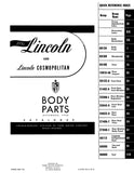 1950 Lincoln Body Parts Catalog