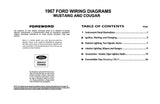 1967 Ford Mustang, Cougar Wiring Diagrams Manual - 11x17 inch COMB Bound