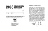1968 Ford Cougar Mustang Wiring and Vacuum Diagrams Manual 11x17 inch COMB Bound