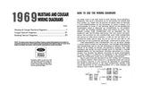 1969 Ford Mustang Cougar Wiring and Vacuum Diagrams Manual 11x17 inch COMB Bound