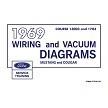 1969 Ford Mustang Cougar Wiring and Vacuum Diagrams Manual 11x17 inch COMB Bound