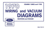 1970 Ford Mustang Cougar Wiring and Vacuum Diagrams Manual 11x17 inch COMB Bound