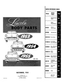 1953-1955 Lincoln Body Parts Catalog
