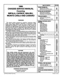 1980 Chevrolet Car Shop Manual