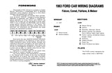 1963 Falcon Comet Fairlane Meteor Wiring Diagrams Manual - 11x17 inch COMB Bound