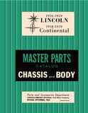 1956-1959 Lincoln Master Parts Catalog