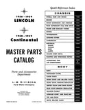 1956-1959 Lincoln Master Parts Catalog