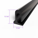 Rear Roll-up Window Seals - 2 Pieces For 1957-59 Belvedere Fury Savoy - 20" long