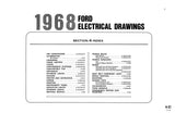 1968 Ford Car & Thunderbird Wiring & Vacuum Diagrams Manual 11x17 in COMB Bound