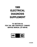 1989 Chevrolet Camaro Service Manual Chassis & Body Electrical Update Supplement