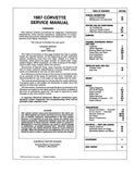 1987 Chevrolet Corvette Service Manual Chassis & Body Incl 11x26 Wiring Diagrams