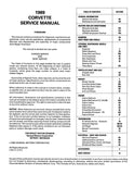 1989 Chevrolet Corvette Service Manual & Electrical Supplement (Chassis & Body)