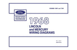 1968 Lincoln & Mercury Wiring Diagrams Manual - 11x17 inch COMB Bound