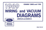 1969 Lincoln and Mark III Wiring and Vacuum Diagrams Manual (COLOR) - 11x17 inch