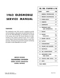 1962 Oldsmobile Shop Manual Supplement