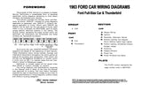 1963 Ford Full-Size Car & Thunderbird Wiring Diagrams Manual - 11x17 inch Bound