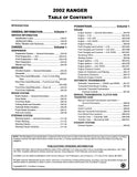 2002 Ford Ranger Service Manual