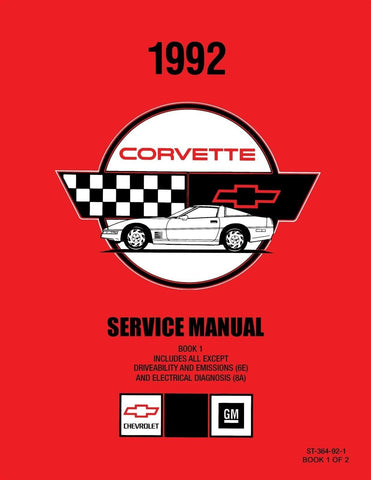 1992 Corvette Service Manual (Chassis & Body) - 3 Volumes
