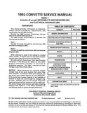 1992 Corvette Service Manual (Chassis & Body) - 3 Volumes