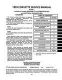 1993 Corvette Service Manual (Chassis & Body) - 4 Volumes